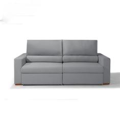 Imagem de Sofá 4 Lugares Retrátil e Reclinável Suíça Linho 242cm Redenobre