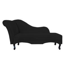 Imagem de Recamier Divã Namoradeira Olivia Lado Esquerdo belo tok - Suede Preto