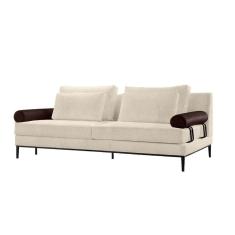 Imagem de Sofá Zarat 102 Com Espuma D30 Base Em Madeira E Pillowtop Boucle Plus White