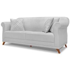 Imagem de Sofa 2 Lugares Retro Polo 180cm Com Almofada Linho Grigio Ezz Grigio