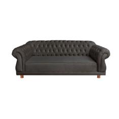 Imagem de Dois Sofás Chesterfield Elisabeth 2M - Suede Cinza Camurça / sala de e