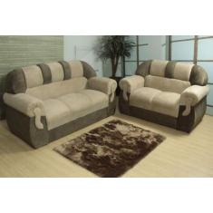 Imagem de Conjunto De Sofá 2X3 Lugares Corsa Bege/Marrom