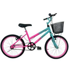 Imagem de Bicicleta Infantil Passeio Aro 20 Cesta Feminina Tifany/Rosa