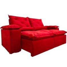 Imagem de Sofa Retratil Reclinavel Veludo 2,30m Design Elegante Athena