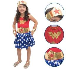 Imagem de Fantasia Infantil  Menina Mulher Maravilha Super Heroina - Coloribaby,