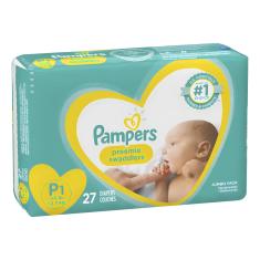 Imagem de Fralda Pampers Premiee Swadlers Tamanho P 27 Unidades Peso Indicado 3 - 8 kg