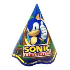 Imagem de Chapéu de Aniversário Sonic - 12 Unidades