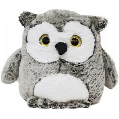 Imagem de Coruja Cinza Olhinhos Amarelos 27cm - Pelúcia - Fofy Toys