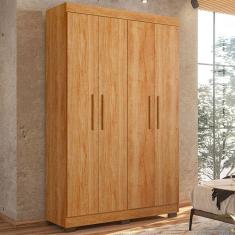 Imagem de Guarda-Roupa Solteiro Flórida 4 Portas 3 Gavetas 100% Mdf Amadeirado - Tigus Baby