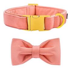 Imagem de Coleira de cachorro Maca Bates com gravata borboleta para cães, cores sólidas, gravata borboleta de marinheiro ajustável, coleiras rosas, acessórios, presente de aniversário para cachorrinhos