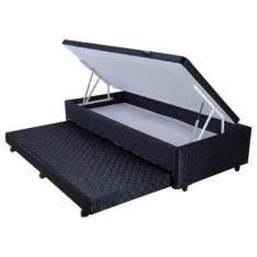 Imagem de Cama Box Bau Solteiro King Com Auxiliar Semi Ortopedica Poliester (0.9