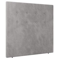 Imagem de Cabeceira Cama Box Casal Luana 140cm Veludo Prata - Desk Design