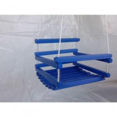 Imagem de Balanço Gangorra Infantil Madeira 35x35 Azul Suporta 80 Kg