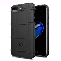 Imagem de Capa para iPhone 7 Plus/iPhone 8 Plus, capa resistente, material TPU de fibra de carbono, macio, antiderrapante, capa antiimpressões digitais, capa totalmente protetora para iPhone 7 Plus/iPhone 8