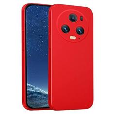 Imagem de Yarxiawin Capa para Honor Magic 6 Pro à prova de choque rosa Honor Magic 6 Pro capa de telefone estética fina rígida capa de policarbonato anti-impressão digital com sensação de toque delicado