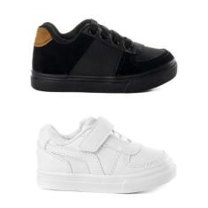 Imagem de Combo 2 Pares Tenis Infantil Baby Casual Masculino 3126 - Funfy, Preto