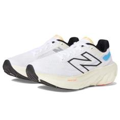 Imagem de New Balance Tênis de corrida infantil unissex Fresh Foam X 1080 V13, Branco/azul costeiro/gengibre limão, 17