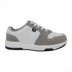 Imagem de Tênis Masculino Casual Infantil Molekinho Branco E Cinza