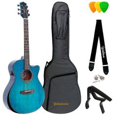 Imagem de Violão waldman grand auditorium sólido abadia GCEX-1841 bl c/ bag