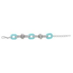 Imagem de Pulseira Resinada Armazem Rr Bijoux Corrente Verde Prata