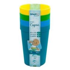 Imagem de Kit Com 4 Copos Coloridos 380 Ml - Sana Babies