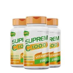Imagem de Kit 3 Suprem C 1000 Vitamina C 1000 mg + Zinco 7mg Unilife 30 cápsulas