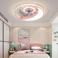 Imagem de Ventilador de teto LED com lâmpada regulável Ventilador de quarto Luz de teto Ventilador lustre ajustável com velocidade do vento Ventilador silencioso moderno Abajur da sala de estar Ilumin