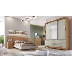 Imagem de Guarda Roupa Solteiro Com Espelho 3 Portas 9 Gavetas - Capri-Cumaru/Fe