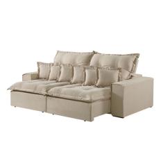 Imagem de Sofá 3 Lugares Retrátil e Reclinável Linho M-144 Martins