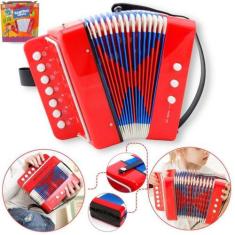 Imagem de Sanfona Mini Acordeon Infantil Brinquedo 3 Baixos 7 Teclas - Europio