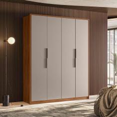 Imagem de guarda-roupa casal re 4 pt 3 gv nogueira e nude