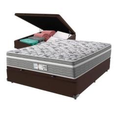 Imagem de Cama Box Baú e Colchão Evolution Molas Ensacadas Viúvo Probel,  Marrom