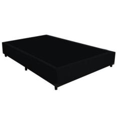 Imagem de Cama Box Casal Suede Preto EMTH 138x188x40 - Empório Mathias