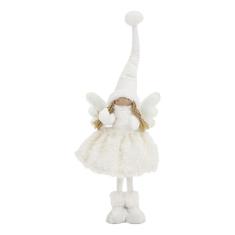 Imagem de Boneco Anjo Enfeite Para Natal Feito Em Tecido - Branco