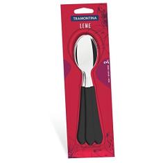 Imagem de Conjunto Colheres Inox 3pc Leme Tramontina Preto No Voltagev