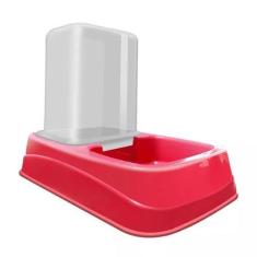 Imagem de Bebedouro Automatico Vermelho Cães E Gato 1,5 Litros Uau Pet - Mecpet