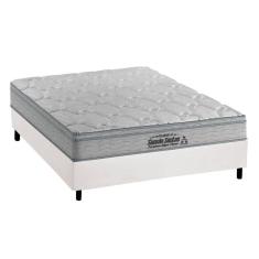 Imagem de Cama Box Casal: Colchão Espuma Probel D40 Guarda Costas Premium Hiper Firme + Base White(138X188)