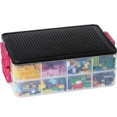 Imagem de Organizador de brinquedos empilhável de plástico para Lego, tijolos de construção