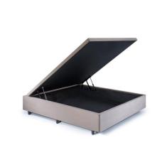 Imagem de Cama Box Baú Viúvo 120x203x34 cm Suede Bege