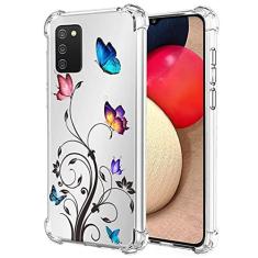 Imagem de Bohefo Capa transparente compatível com Galaxy A02S (não para A20S), capa para Samsung A02S para meninas e mulheres, linda capa protetora de TPU macio à prova de choque para Samsung Galaxy A02S