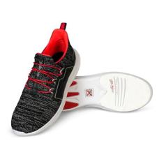 Imagem de KR Strikeforce Patriot Tênis de boliche masculino atlético para destros ou canhotos, Preto/vermelho, 38