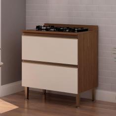 Imagem de Balcão de Cozinha Conecta 2 Portas Ebano/Fosco - Genialflex