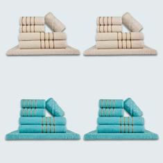 Imagem de Jogo De Toalhas 24 Pçs Coleção Dubai 100% Algodão Bg+vd