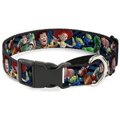 Imagem de Buckle-Down Coleira para cães personagens de brinquedo de gamarra correndo 2 raios jeans 28 a 43 cm de largura