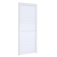 Imagem de Porta de Giro Natural de Alumínio Laminada Riobras Alumínio 215cmx75cm Branco