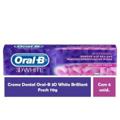 Imagem de Kit Creme Dental Oral-B 3D White Brilliant Fresh c/ 6 unidades