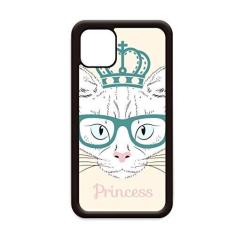 Imagem de Capa para iPhone 12 Pro Max Crown Sunglass White Cat Princess para Apple Mini Mobile Case Shell
