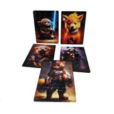 Imagem de Kit 5 Quebra-cabeças Infantis Super pets de 16 peças
