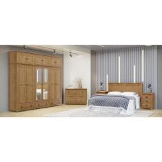 Imagem de Guarda-roupa Bipartido 12 Portas 3 Gavetas Topazio Freijó