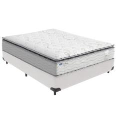 Imagem de Cama Box Casal e Colchão Molas Ensacadas Amsterdã Probel, Branco